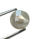 grey colour round and baguette diamond engagement ring