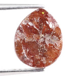 Natural 2.20 carat pear cut red diamond loose antique cut fancy color diamond for custom ring