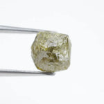 natural diamond raw yellow diamond in rock and rough diamond rocks