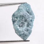 raw diamond identification and rough diamond crystal before cutting process blue rough diamond
