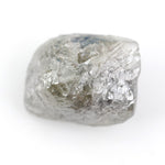 grey color loose natural rough diamond and 5.05 carat man made diamond