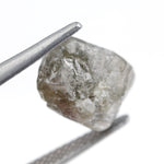 grey color loose natural rough diamond and 5.05 carat man made diamond