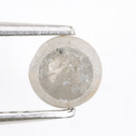 grey colour round and baguette diamond engagement ring