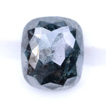 4.36 Ct cushion cut dark blue natural diamond loose stone with deep color and unique sparkling facets.