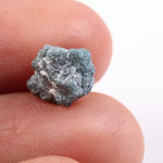 natural raw diamond ring with rough uncut diamond crystal texture blue rough diamond
