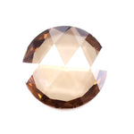 0.60 Ct brown and white Round cut lab grown diamond loose stone with elegant facet structure and contrast shine