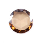 0.60 Ct brown and white Round cut lab grown diamond loose stone with elegant facet structure and contrast shine