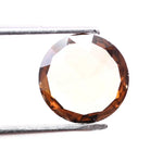 0.60 Ct brown and white Round cut lab grown diamond loose stone with elegant facet structure and contrast shine