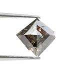 0.95 Ct kite cut black grey natural diamond with soft smoky tones and subtle sparkle for elegant jewelry