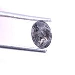 1.00 Ct oval cut grey salt and pepper natural loose diamond Use For Jewerlly.
