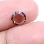 0.60 Ct brown and white Round cut lab grown diamond loose stone with elegant facet structure and contrast shine