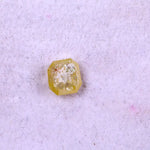 0.40 Ct Salt And Pepper Asscher cut fancy yellow diamond loose diamond for jewelry