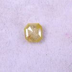 0.40 Ct Salt And Pepper Asscher cut fancy yellow diamond loose diamond for jewelry