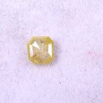 0.40 Ct Salt And Pepper Asscher cut fancy yellow diamond loose diamond for jewelry