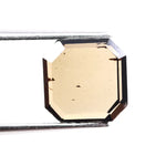 unique 1.39 Ct brown and Black emerald lab created diamond with dual tone sparkle loose stone