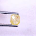 0.40 Ct Salt And Pepper Asscher cut fancy yellow diamond loose diamond for jewelry