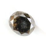 2.86 Ct brown black oval cut natural diamond with rich dual tones and brilliant sparkle for bold luxury jewelry