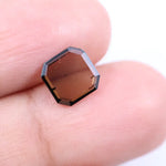 unique 1.39 Ct brown and Black emerald lab created diamond with dual tone sparkle loose stone