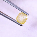 0.40 Ct Salt And Pepper Asscher cut fancy yellow diamond loose diamond for jewelry