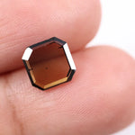 unique 1.39 Ct brown and Black emerald lab created diamond with dual tone sparkle loose stone