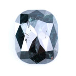 1.18 Ct cushion cut salt and pepper diamond with dark green gray color and natural inclusions loose gemstone for jewelry