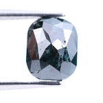 1.18 Ct cushion cut salt and pepper diamond with dark green gray color and natural inclusions loose gemstone for jewelry