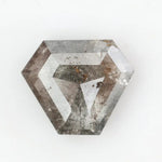 1.14 Ct kite cut black grey natural diamond with dark tones and sharp geometric shape for bold luxury jewelry