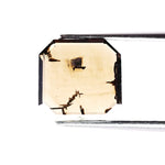 elegant 1.83 Ct brown and Black Emerald cut lab grown diamond with modern geometric brilliance