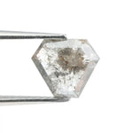 1.14 Ct kite cut black grey natural diamond with dark tones and sharp geometric shape for bold luxury jewelry