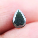 0.77 Ct natural greenish gray pear cut diamond loose gemstone with faceted surface