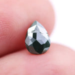 0.77 Ct natural greenish gray pear cut diamond loose gemstone with faceted surface