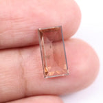 2.16 Ct brown and white Baguette cut lab grown diamond loose stone with dual tone color and clean geometric facets