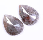 8.32 Ct Unique Pear Cut Diamond Pair Salt And Pepper Diamond Grey Brownish Diamond Use For Jewerly
