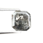 0.78 Ct emerald cut brown black grey natural diamond with soft tones and subtle sparkle for elegant jewelry