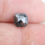 0.78 Ct emerald cut brown black grey natural diamond with soft tones and subtle sparkle for elegant jewelry