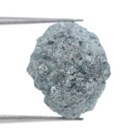 blue color uncut diamond raw natural look
