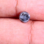 0.66 Ct natural grey round diamond rustic loose diamond for custom jewelry
