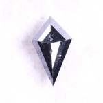 0.86 Ct kite cut salt and pepper natural diamond rustic black geometric diamond for engagement jewelry.