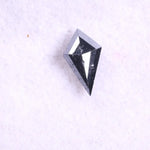 0.86 Ct kite cut salt and pepper natural diamond rustic black geometric diamond for engagement jewelry.