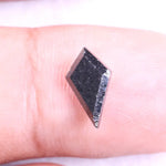 0.86 Ct kite cut salt and pepper natural diamond rustic black geometric diamond for engagement jewelry.