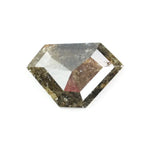 0.81 Ct pentagon cut black brown And Green natural diamond with soft depth and geometric sparkle for modern jewelry