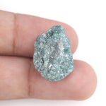 blue raw mined diamonds for jewelry