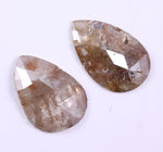 1.35 Ct Pear Cut Diamond Pair Brown Coloed Diamond Pair Use For Jewerly Unique Diamond Salt And Pepper Diamond