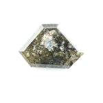 0.81 Ct pentagon cut black brown And Green natural diamond with soft depth and geometric sparkle for modern jewelry