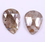 1.35 Ct Pear Cut Diamond Pair Brown Coloed Diamond Pair Use For Jewerly Unique Diamond Salt And Pepper Diamond