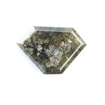 0.81 Ct pentagon cut black brown And Green natural diamond with soft depth and geometric sparkle for modern jewelry