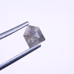0.57 Ct bullet cut fancy gray natural loose diamond antique rose cut diamond for pendant, ring, or gift