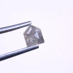 0.57 Ct bullet cut fancy gray natural loose diamond antique rose cut diamond for pendant, ring, or gift