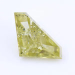 1.49 Ct trillion cut yellow lab grown diamond, fancy yellow loose diamond with sharp triangular shape, brilliant faceting, and vibrant canary tone, ideal for custom engagement ring or designer fine jewelry setting.