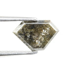 0.81 Ct pentagon cut black brown And Green natural diamond with soft depth and geometric sparkle for modern jewelry